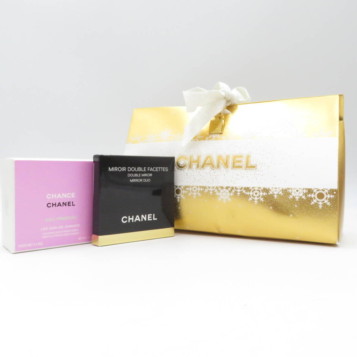 化粧品◆CHANEL シャネル ミロワール ドゥーブル ファセット/チャンス オーフレッシュレサヴォン 2点セット 未使用品●S0638■