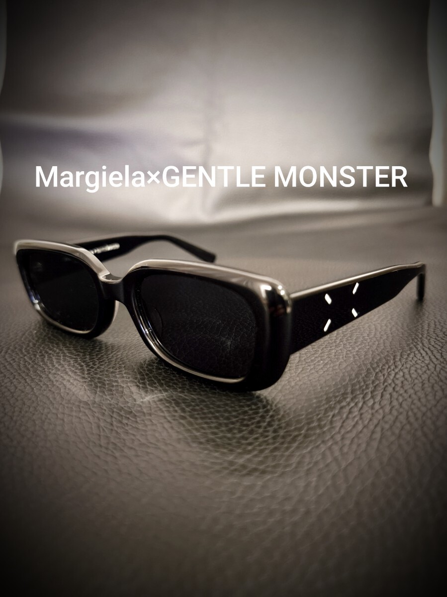 良品　MaisonMargiela× GENTLE MONSTER マルジェラ ジェントルモンスター サングラス ブラック 登坂広臣 BTS　激レア　大人気　トレンド