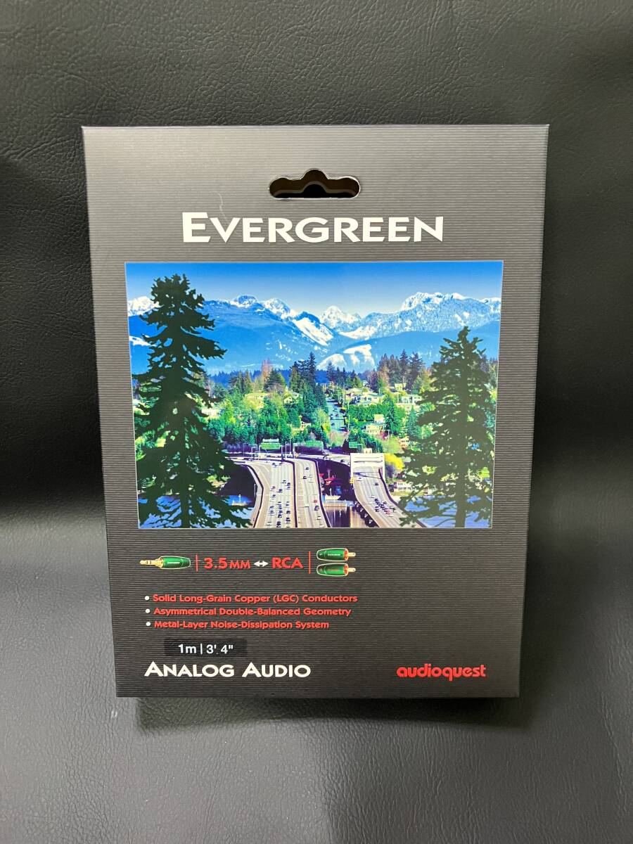 audioquest オーディオクエスト EVERGREEN/1.0m　3.5mmーRCA　新品、未開封　国内正規品