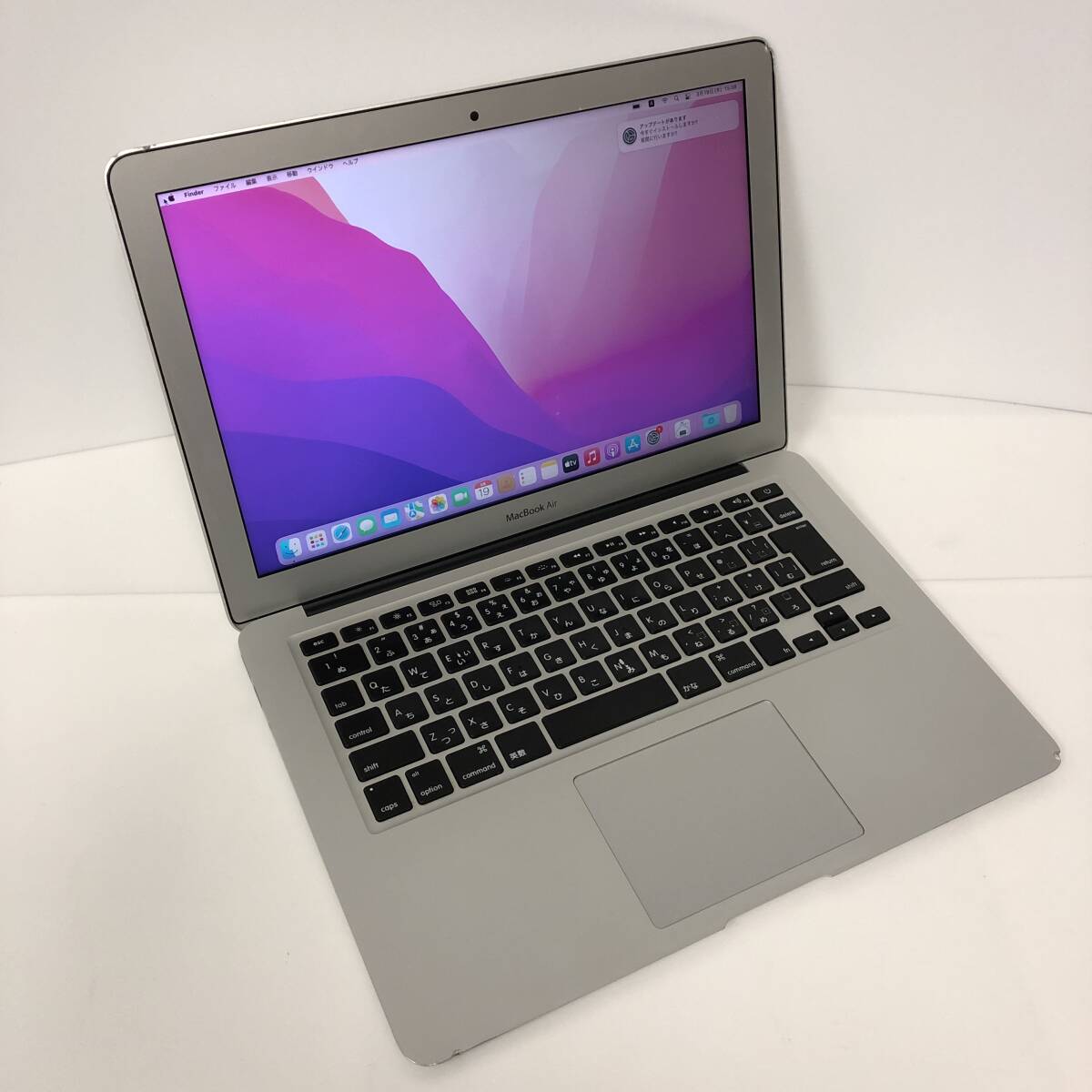 【即使用可能！】Apple MacBookAir7.2(13-inch,2017)・Intel Core i5・メモリ8GB・SSD128GB・Monterey（MacOS）A1466　#000285（80）