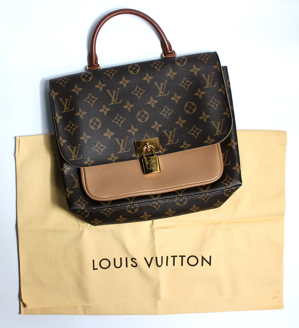 【LOUIS VUITTON】ルイヴィトン マリニャン M44257 ブラウン ゴールド金具 モノグラム レディース ハンドバッグ　ストラップ欠品
