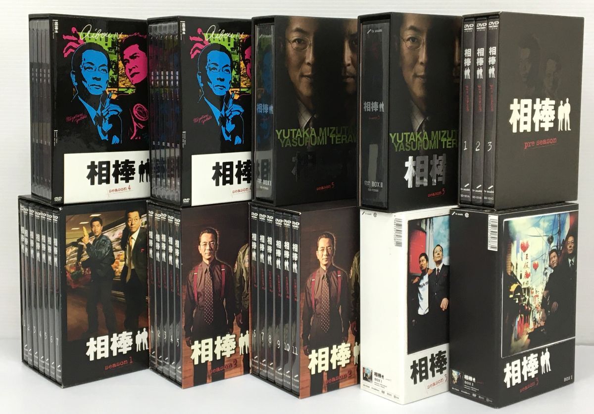 S11-885-014▲【中古】相棒 DVD-BOX 10点まとめ(season 1/season 2 1＆2/season 3 1＆2/season 4 1＆2/season 5 1＆2/pre season)