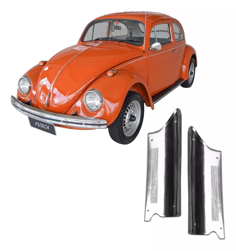 ドア ピラートリム ストンガード 飾り ペア 2個セット ステンレススチール製 角 ピラー VW空冷 T1 ワーゲン ビートル用 1950年式~