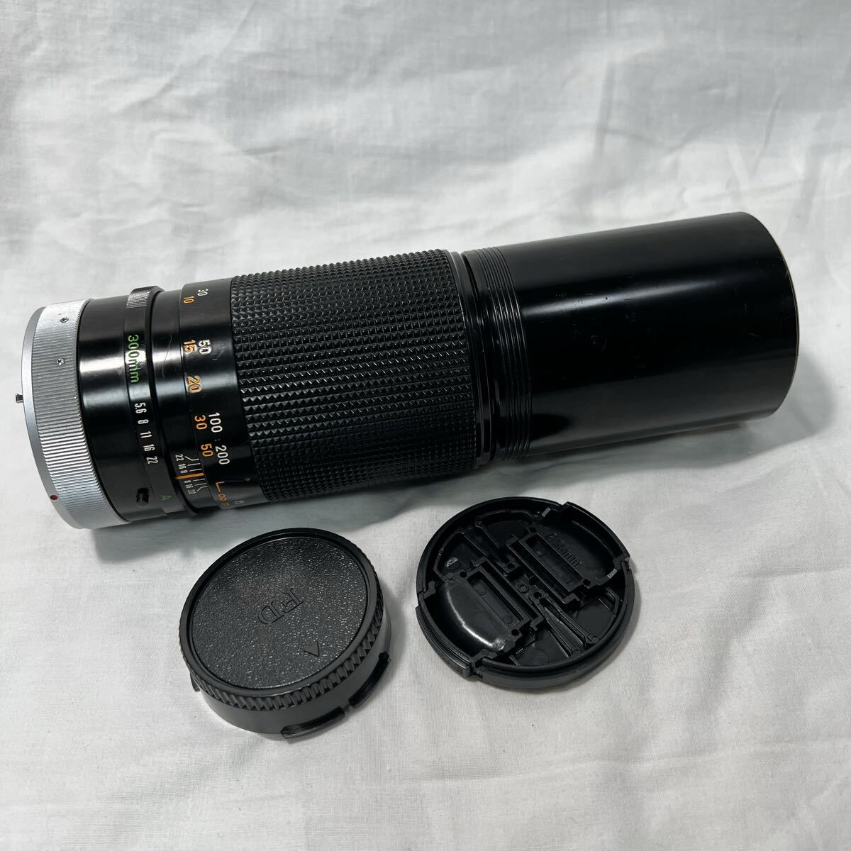 キャノン CANON FD 300mm F5.6 S.S.C. フード内蔵
