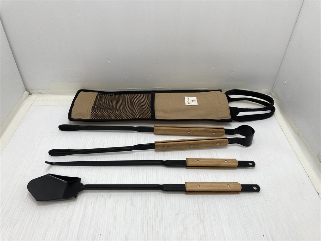 下松)snow peak スノーピーク 焚火ツールセットPRO N-024 火ばさみ ショベル 火かき棒 収納ケース ◆★J260307R06A PC07A