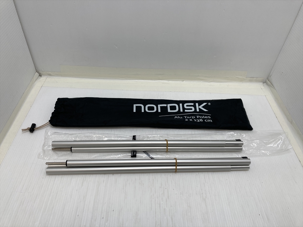 下松)Nordisk ノルディスク Alu Tarp Poles タープポール 138cm 2本 美品 アウトドア キャンプ ◆★J260312R12A PC12A