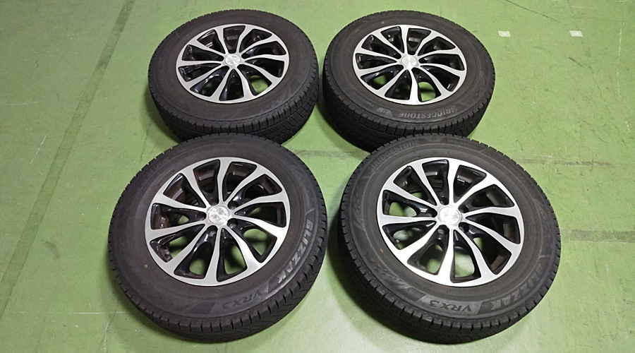 下松)BALMINUM 15インチ 6J+43 5H/100 ブリヂストン 23年製 BLIZZAK VRX 195/65R15 4本セット ▲★C260326N04B PB26C