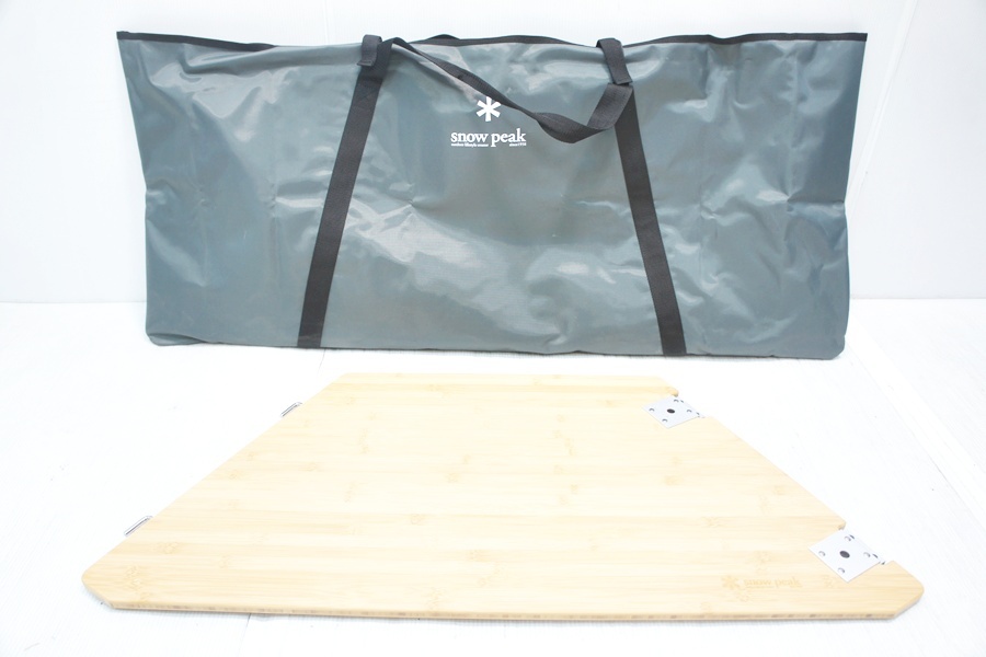 福岡)snow peak マルチファンクションテーブル オープンR竹 バッグ付き、ジョイント欠品 F260322j2 PC22C