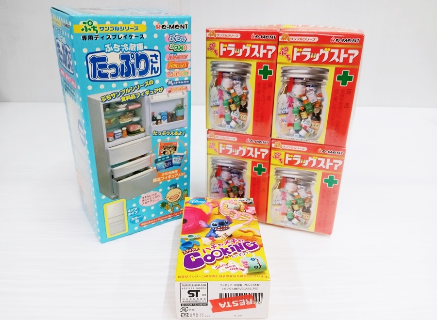下松)【内袋未開封/他】RE-MENT リーメント ドラックストア スティッチ ぷち冷蔵庫 まとめて ６点 ◆N2603046 PC12A