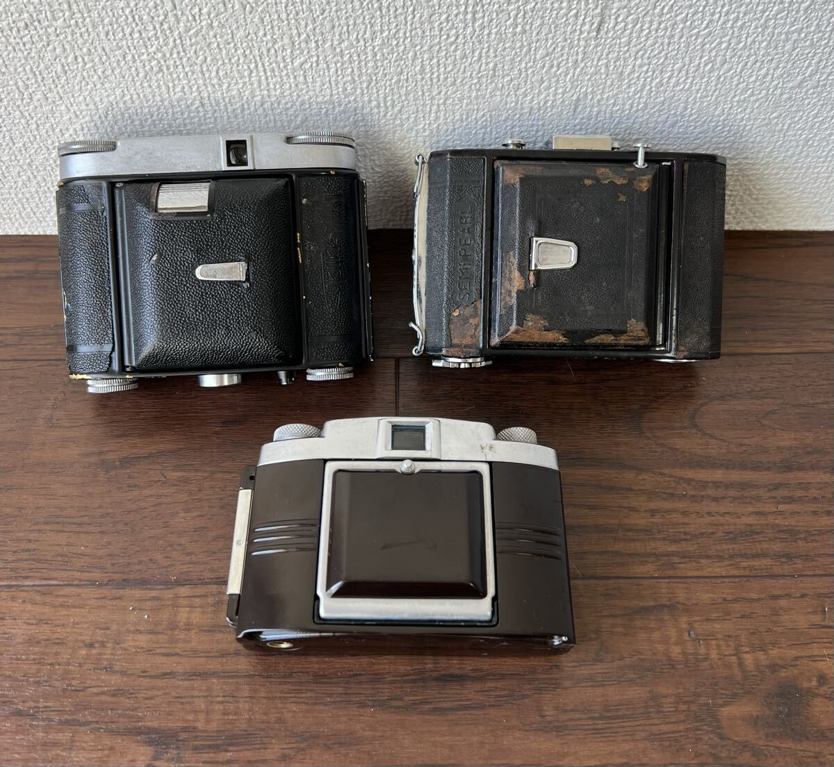 LUCK Fujimoto Camera Works ADONIS 7.5cm F3.5 Konishiroku Semi Pearl 小西六KoniletteⅡ COPAL 蛇腹カメラ 動作未確認 現状渡し