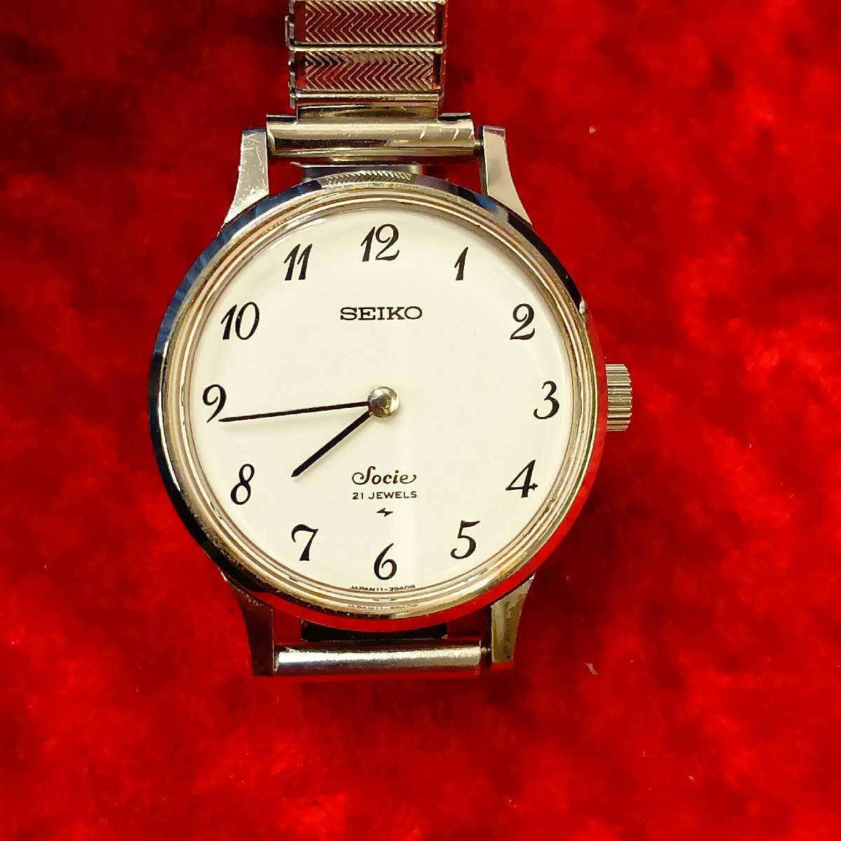 03-11-A15 ■BN【送料無料】SEIKOセイコー ソシエ（Socie） 腕時計 クオーツ 11-0870 シルバー 白文字盤 時計 現状品