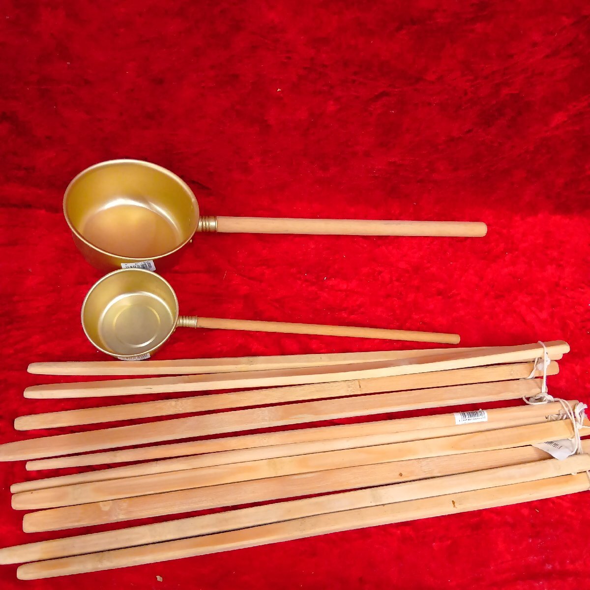 03-11-A67 ★BR【送料無料】飲食店店舗用品 調理器具 柄杓 竹製 麺箸 めん箸など キッチン雑貨 まとめ売り 未使用品