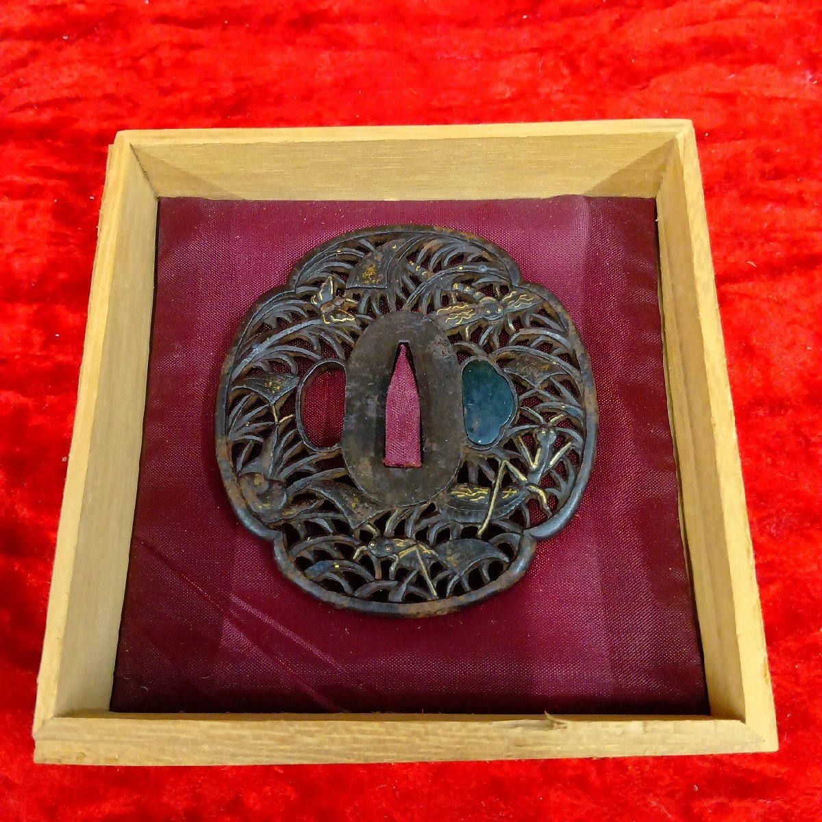 03-20-A22 ▲W【送料無料】刀装具 つば 鍔　古美術 古道具 骨董品 アンティーク コレクション 中古