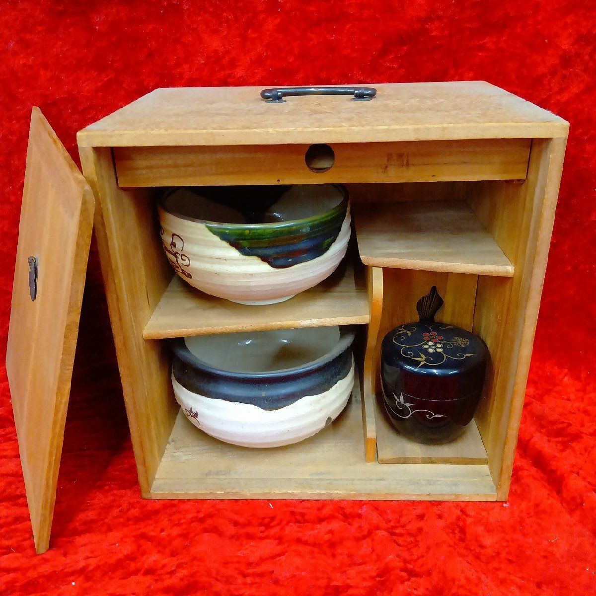 03-20-A27 ★W【送料無料】茶道具 古道具 茶碗 茶筅 茶さじなど 木箱入りセット 中古品