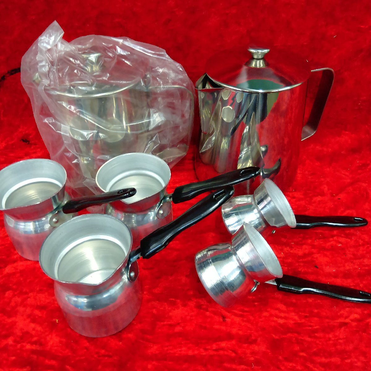 03-20-A56 ●BR【送料無料】アルミニウム製コーヒーポット コーヒーウォーマー など 飲食店店舗用品 未使用品