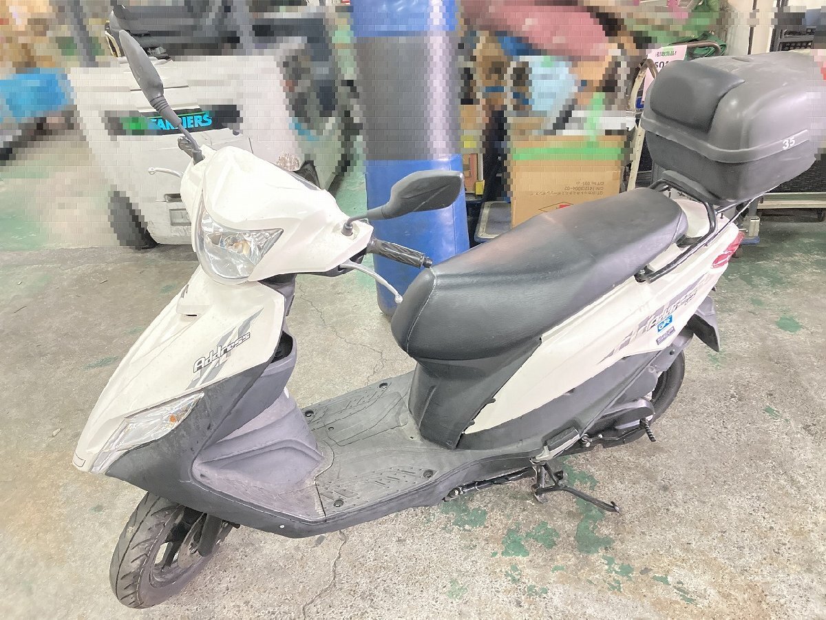 引-A034 ♪SS 大阪 引取限定 訳ありバイク 原付二種スクーター アドレス125 SUZUKI スズキ 車体 抹消済み 鍵あり オートバイ 車両本体