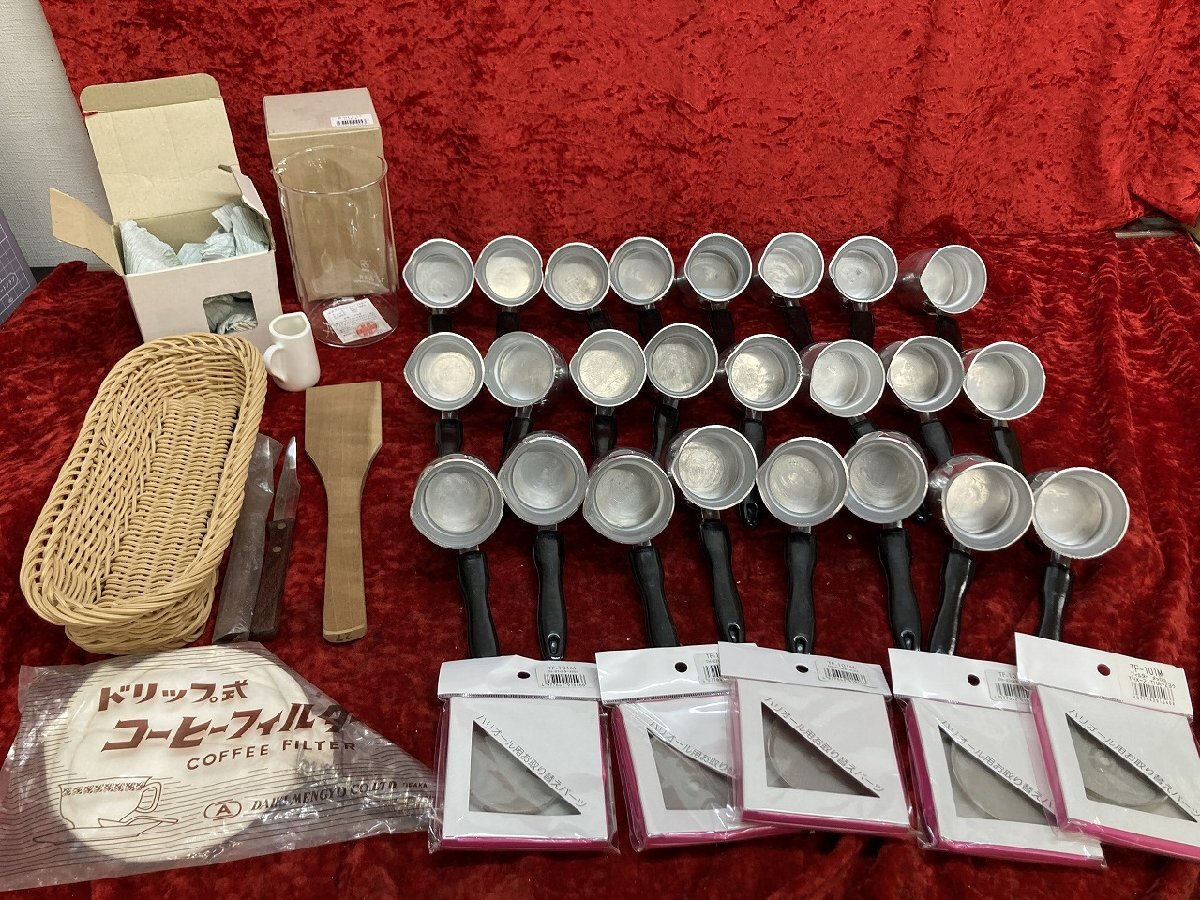 03-11-313 ●BR【送料無料】店舗 カフェ ハリオール用お取替えパーツ×5 ミルクピッチャー×6 ステンレス取っ手付き×24個 未使用品