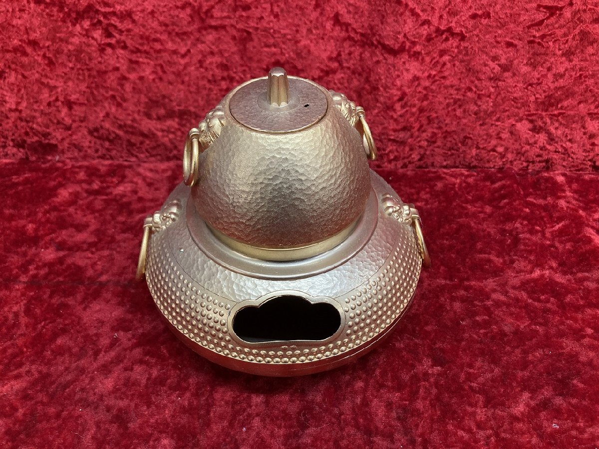 03-17-508 ● W【送料無料】黄金茶窯 茶道具 インテリア 縁起物 置物 アンティーク K24GP 中古品