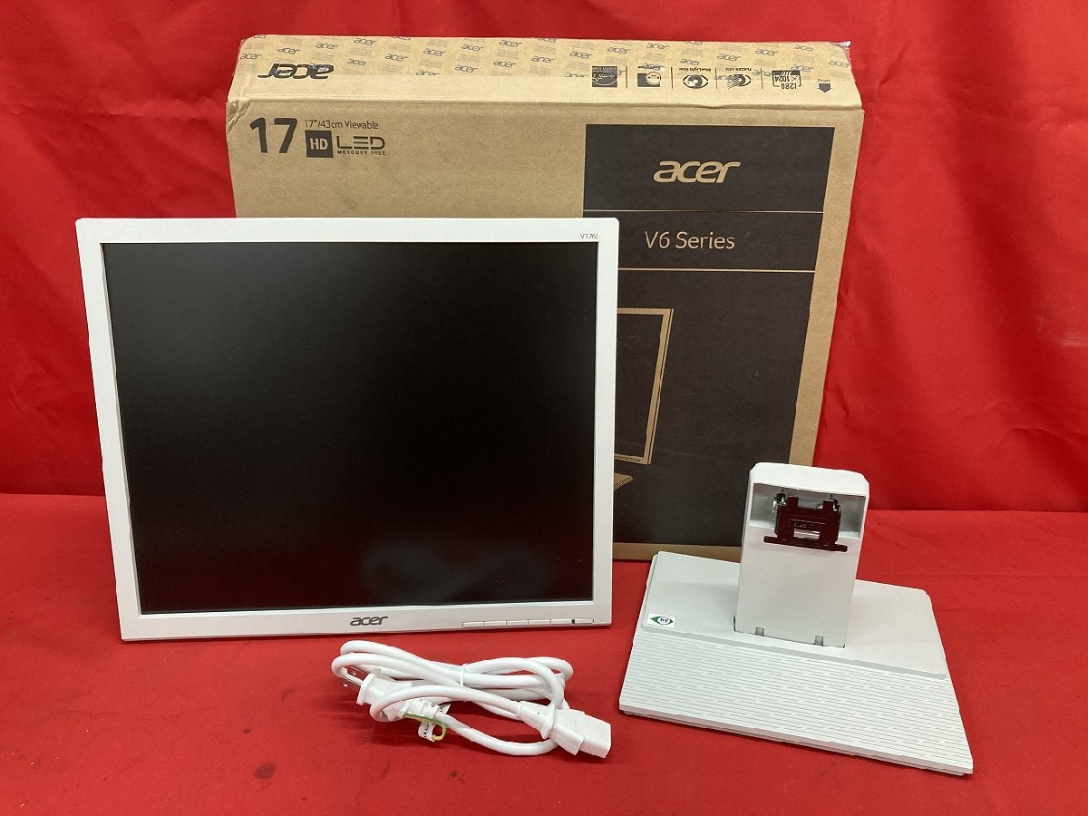 03-19-403 ★BR【送料無料】家電 PC ディスプレイ モニター Acer V6シリーズ 17インチ 2022年製 通電確認済 中古品
