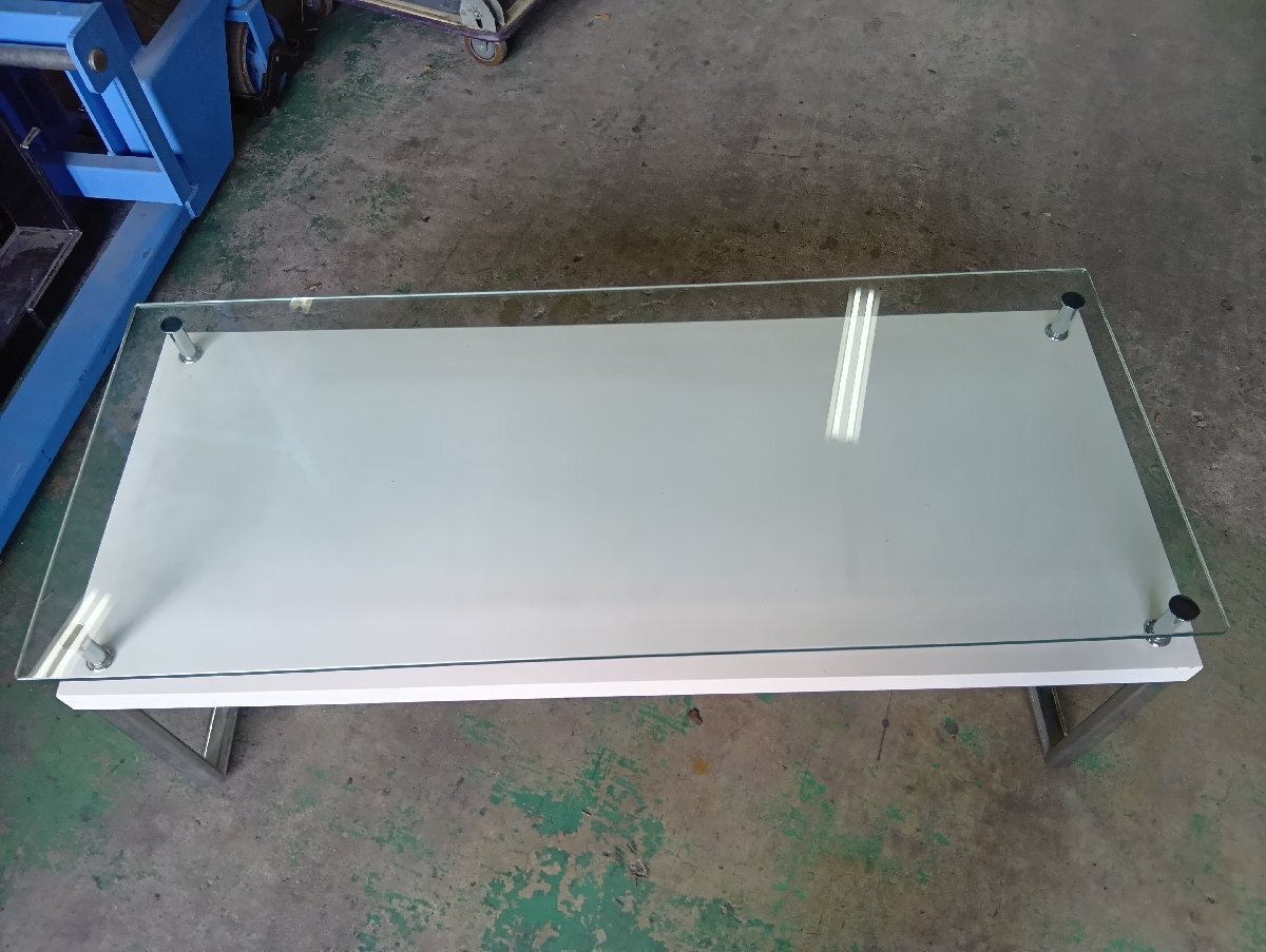 引-5128 ♪ BD 大阪 引取限定 ガラス天板ローテーブル センターテーブル ローテーブル 中古品