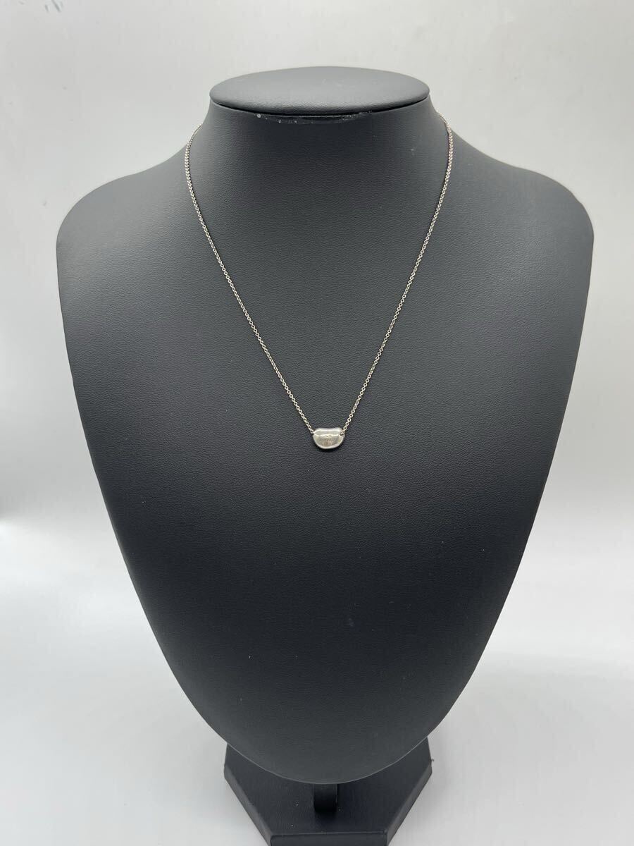 TIFFANY&Co ティファニー ネックレス SV925 ビーン デザイン 約40cm シルバー レディース 1円スタート 刻印あり 現状品