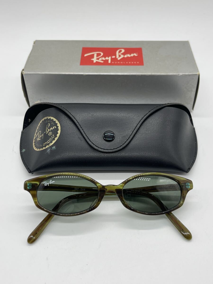 1円スタート 希少 Ray-Ban W3227 スタイル5 G-15 ミントデミ サングラス ケース箱付 USA ビンテージ