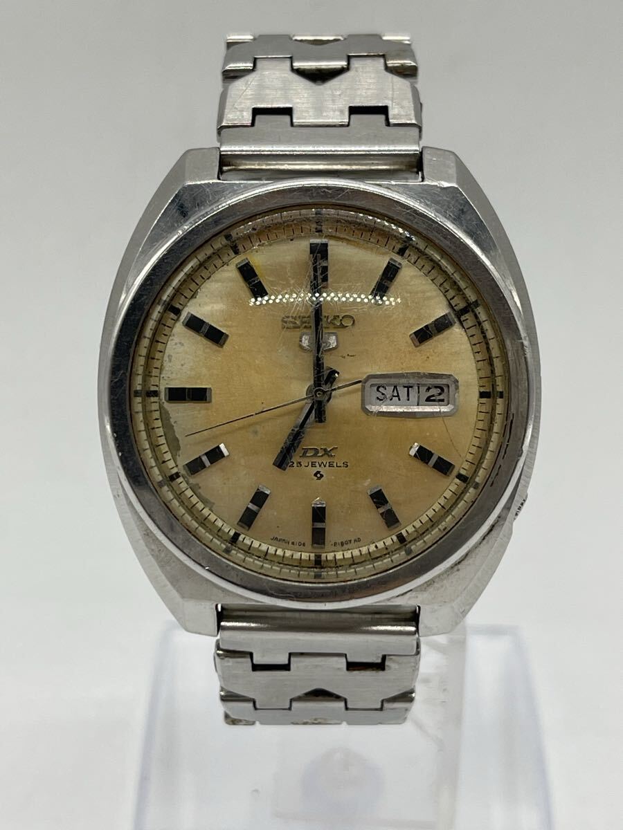1円スタート 未稼働 SEIKO DX 6106-8180 25石 デイデイト 自動巻 角型ケース ヴィンテージ メンズ腕時計