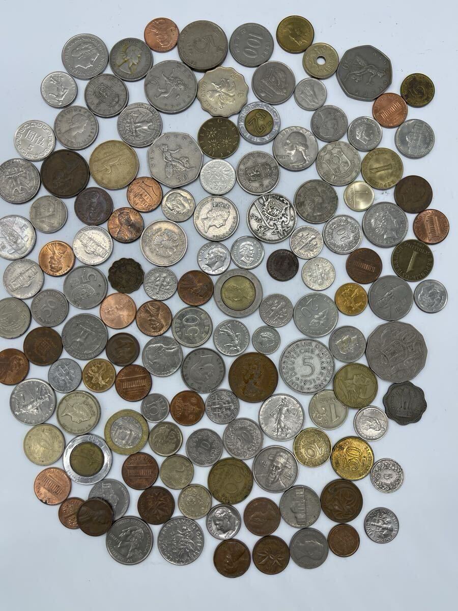 外国コイン大量まとめ 約570g 古銭 海外硬貨 銀貨含む可能性あり 1円スタート コレクション放出 ヨーロッパ アメリカ 世界の硬貨セット
