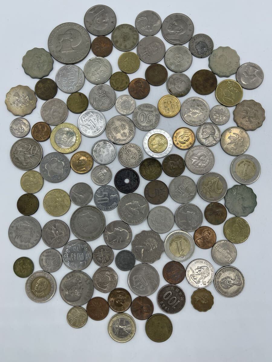 1円スタート 外国コインまとめ 約530g 未選別 銀貨含むか不明 コレクション 海外コイン