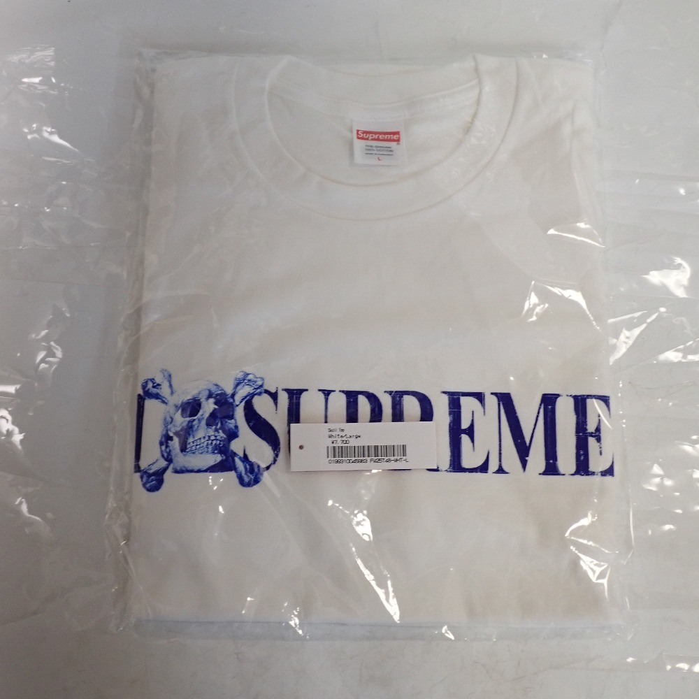 Th669641 シュプリーム 半袖Ｔシャツ スカル Skull Tee ホワイト サイズL 全タグ付き メンズ Supreme 未使用/未開封