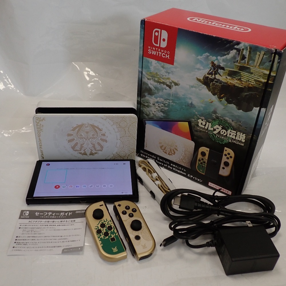 Th683431 任天堂 Nintendo Switch 有機ELモデル ゼルダの伝説 ティアーズ オブ ザ キングダムエディション HEG-S-KDAAA 良好・中古