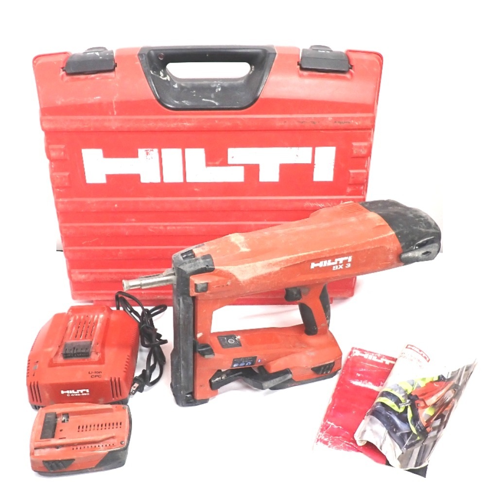 NA60581 ヒルティ 鋲打機 充電式コンクリートネイラ BX3-ME02 充電器・バッテリー×2付き HILTI 中古