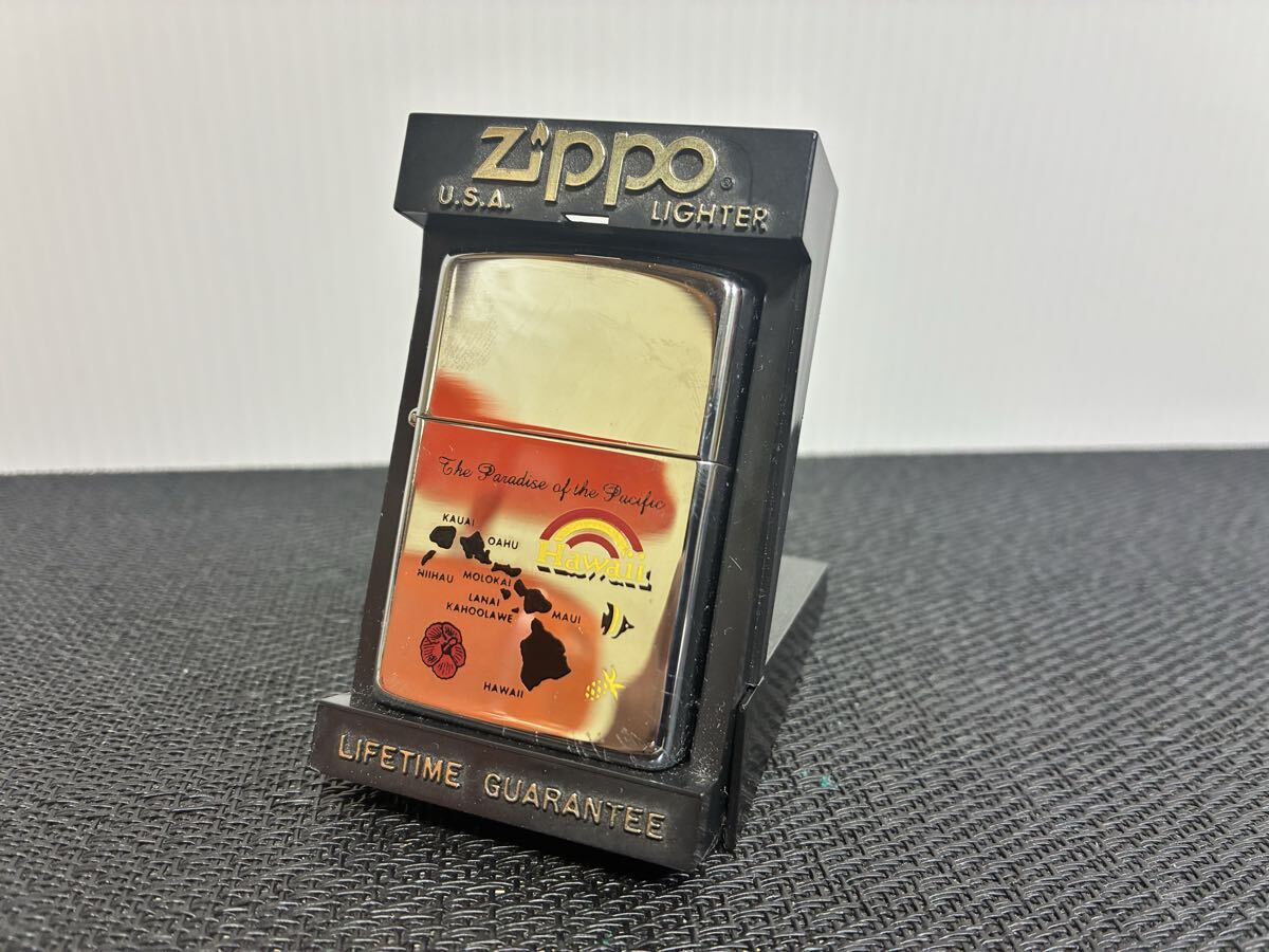 ジッポーHawaiian IslandsハワイZippoライター　オイル ライター喫煙グッズ アロハ アメリカ製コレクション　雑貨アンティーク　未使用