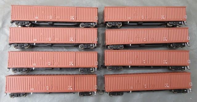 ☆車両美品☆天賞堂 国鉄 ワキ5000形 8両セット コンテナ貨物列車 HOゲージ 鉄道模型 塗装済完成品