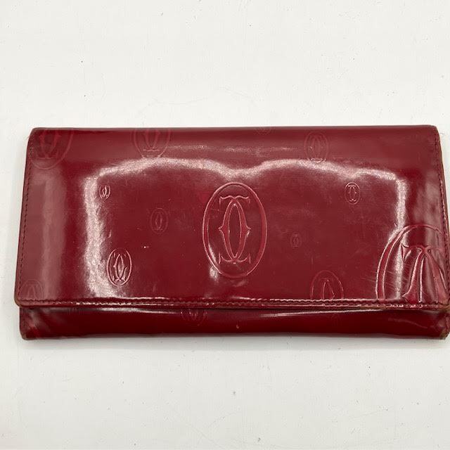 A19　Cartier　カルティエ　ハッピーバースデーシリーズ　パテントレザー　長財布