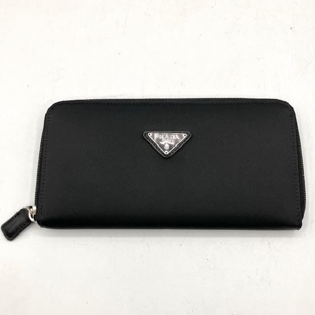 A19　PRADA　プラダ　ラウンドファスナー　長財布　ナイロン