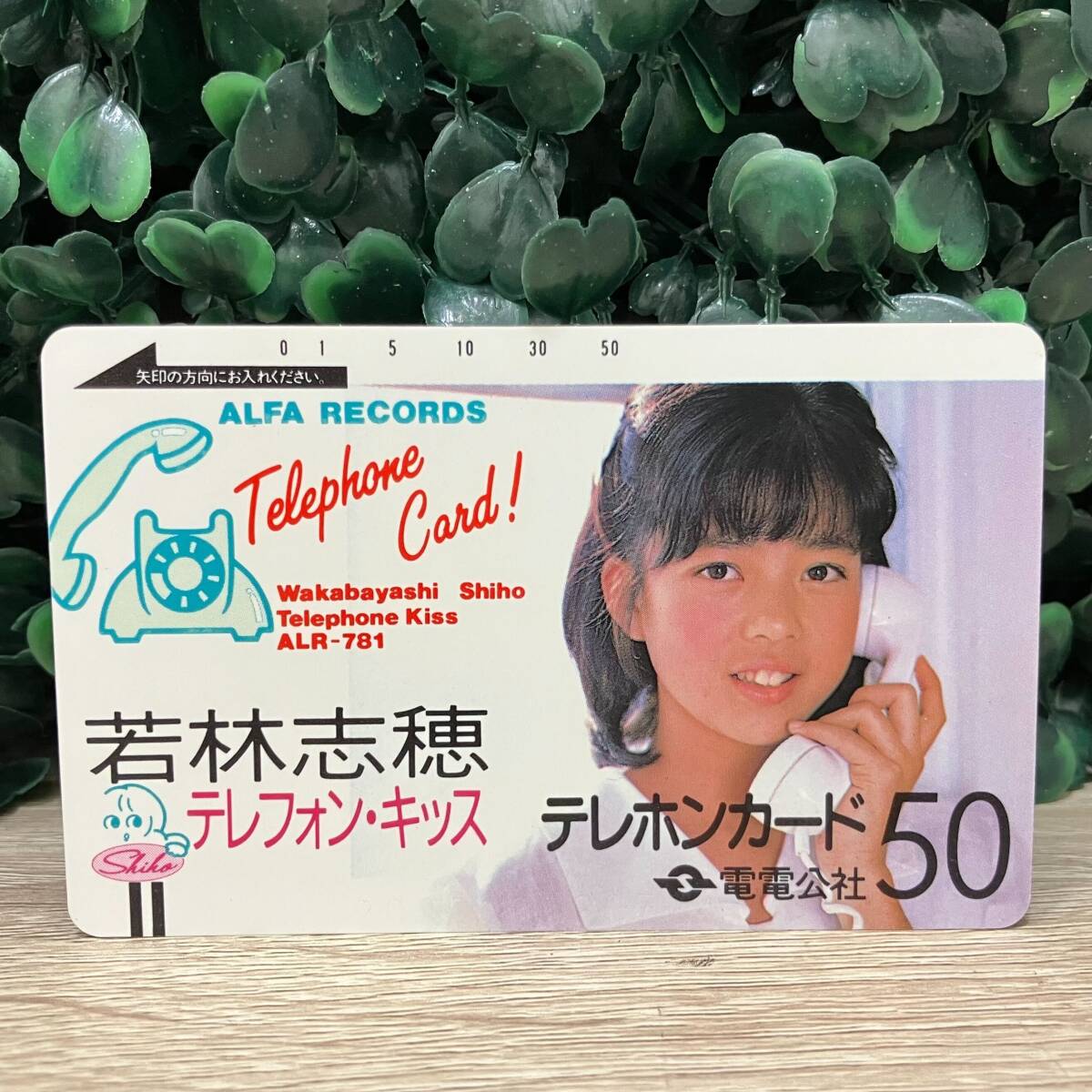 36-12【鴇】【LPP】☆電電公社☆ テレホンカード テレカ 50度数 若林志穂 テレフォン・キッス 当時物 