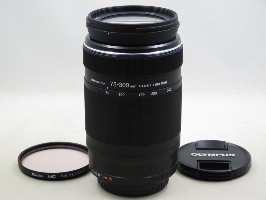 [23353Z4]★極上美品★OLYMPUS M.ZUIKO DIGITAL 75-300mm F4.8-6.7 II ED MSC フィルター付き