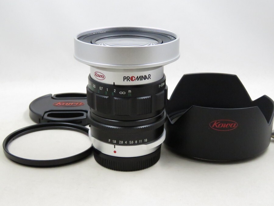 [23380Y4]★新品級★KOWA PROMINAR 12mm F1.8 MFT マイクロフォーサーズ フィルター・フード付き