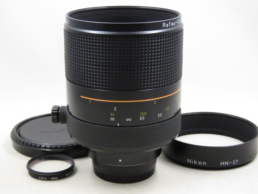 [23432Y5]★新品級美観★NIKON Reflex-NIKKOR 500mm F8 New フード・フィルター・三脚座付き