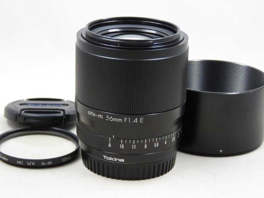 [23464V3]★超極上美品★TOKINA atx-m 56mm F1.4 SonyE フード・フィルター付き