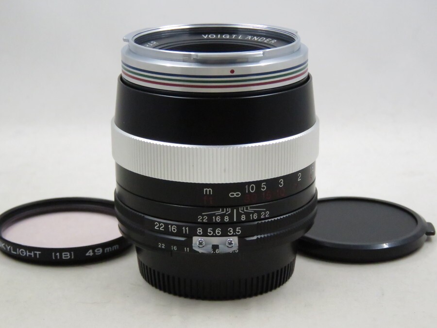 [23519V2]★新品同様美観★VOIGTLANDER フォクトレンダー APO-LANTHAR 90mm F3.5 Nikon Ai-S フィルター付き