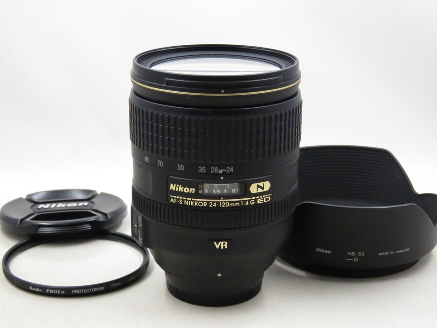 [23524Z5]★新品級★NIKON AF-S NIKKOR 24-120mm F4 G ED VR フィルター・フード付き