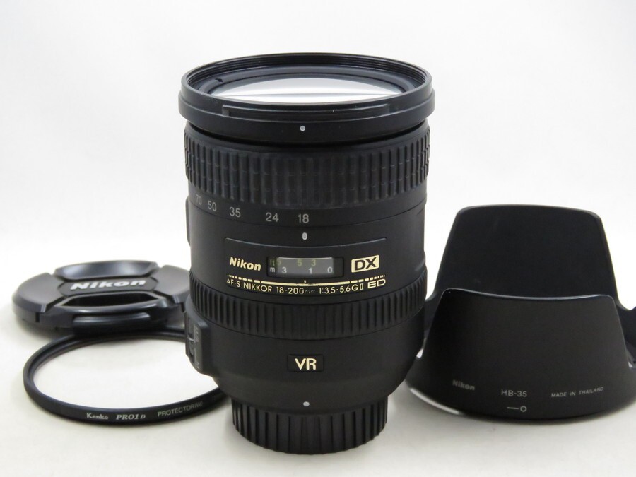 [23525Z4]★超極上美品★NIKON AF-S DX NIKKOR 18-200mm F3.5-5.6 G II ED VR フィルター・フード付き