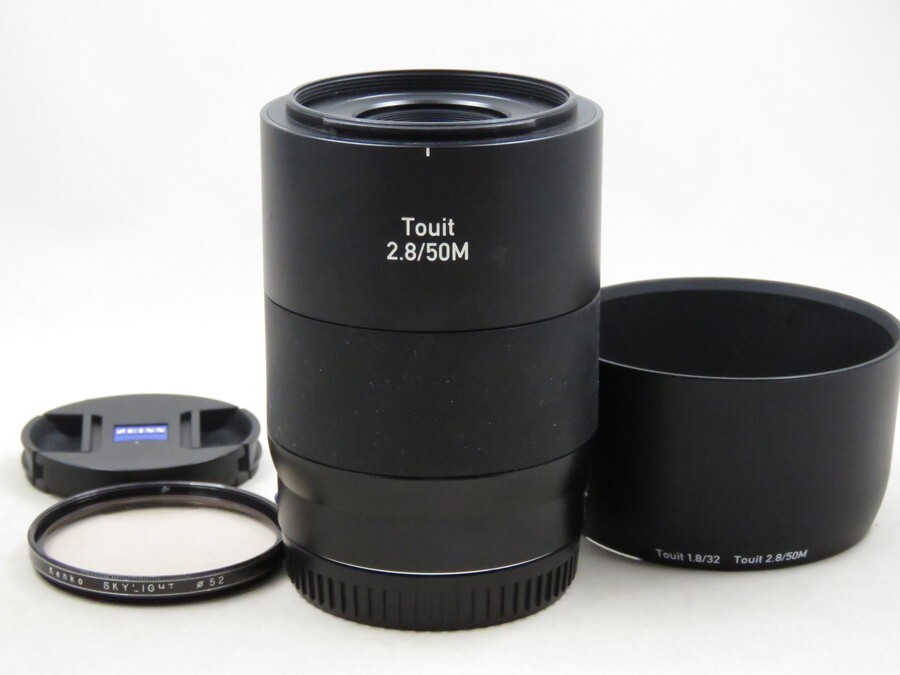 [23548W3]★新品級★Carl Zeiss Touit Makro Planar 50mm F2.8 T* 2.8/50M SonyE フィルター・フード付き