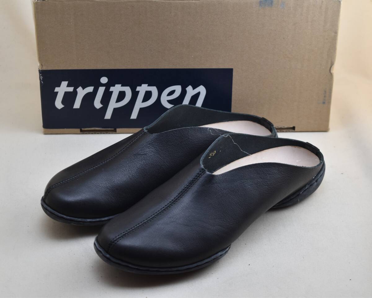 Trippen トリッペン　Spoon Black　レディース スリッポンシューズ　EUR39　25ｃｍ相当　未使用品　ドイツ製