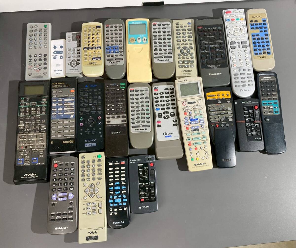 ｍ166 25台 まとめ売り リモコン ジャンク 中古　TV DVD いろいろ
