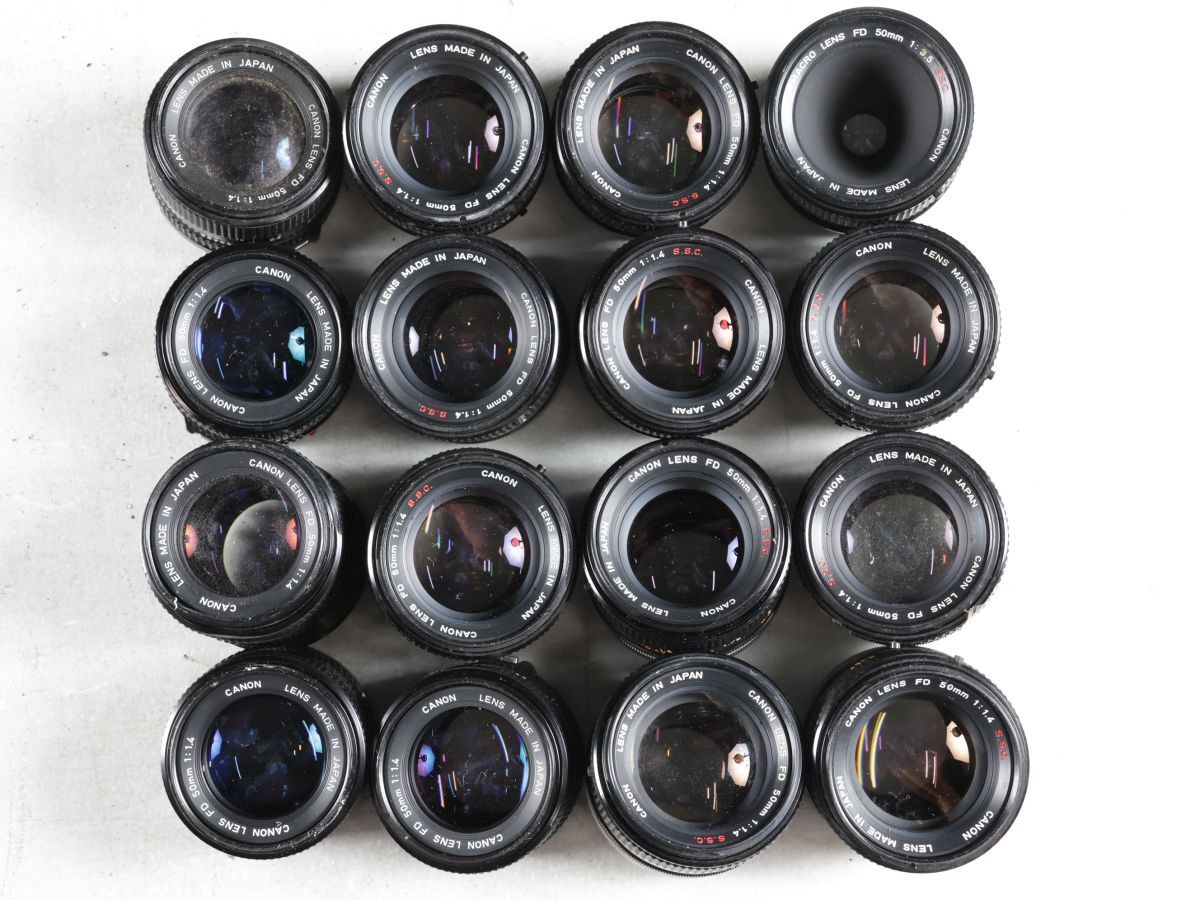 1419 16点まとめ Canon キヤノン FD 40mm F1.4 S.S.C 他 単焦点レンズ まとめ まとめて 大量セット 送料1100円