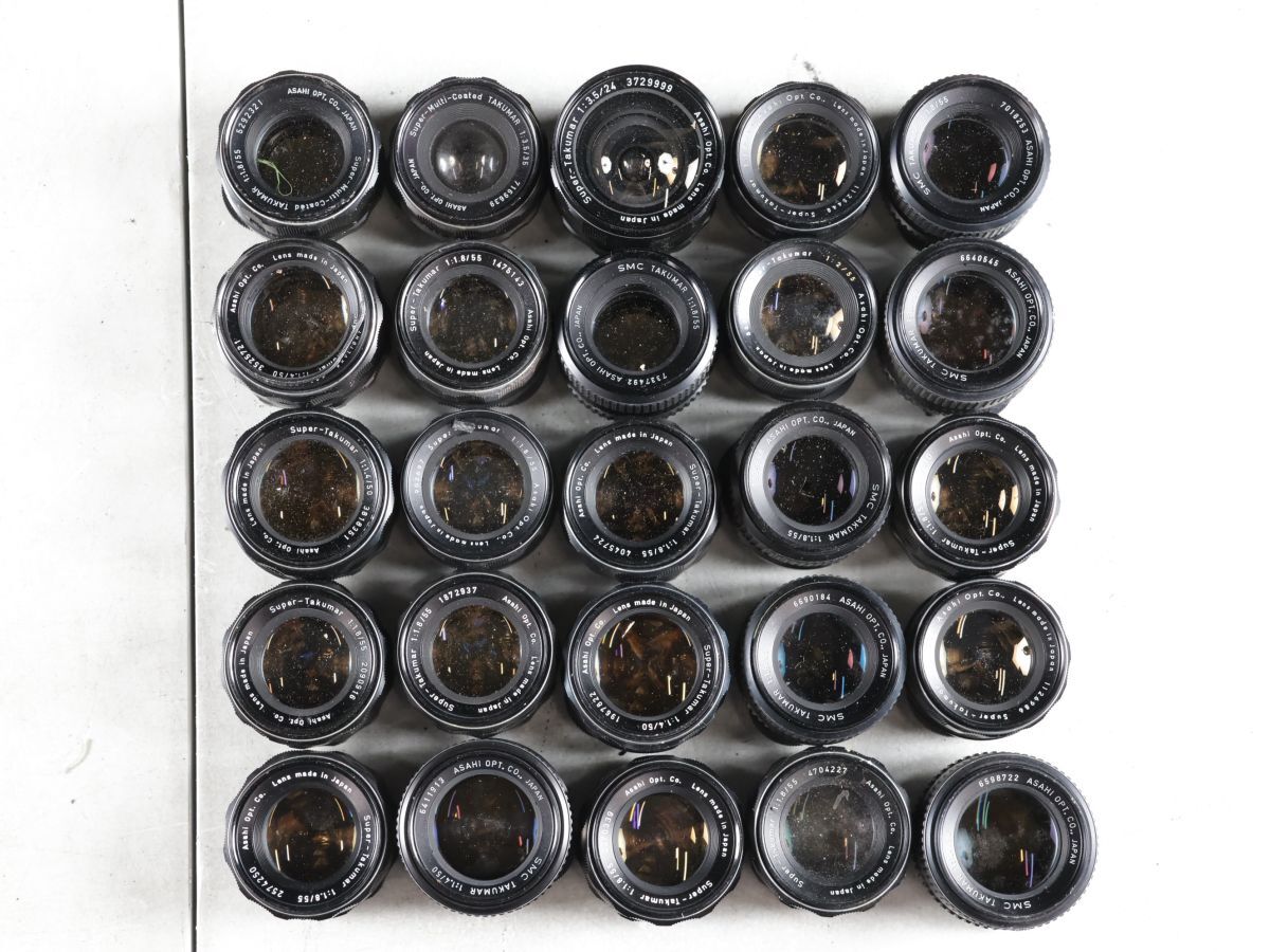 1417 25点まとめ PENTAX ペンタックス TAKUMAR 50mm 55mm 24mm 他 単焦点レンズ まとめ まとめて 大量セット 送料1100円
