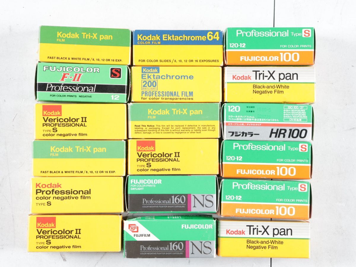 1460 18点まとめ 期限切れ 中判フイルム フジカラーHR100 Kodack TX-120 Professional 160 他 まとめ まとめて 大量セット